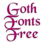 goth fonts android application logo